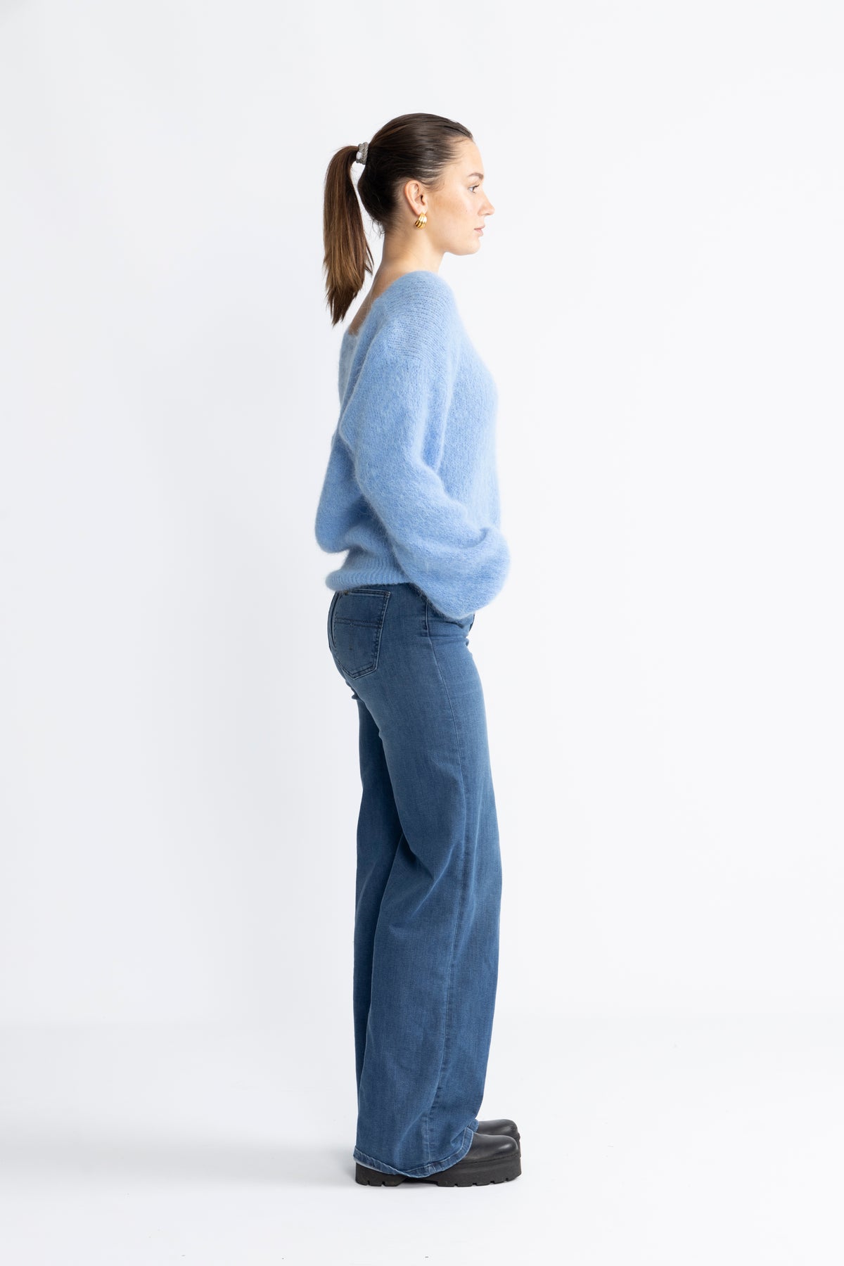 Milana LS Alpaca Pullover - Sky Blue