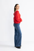 Milana Ls Alpaca Pullover - Lipstick Red