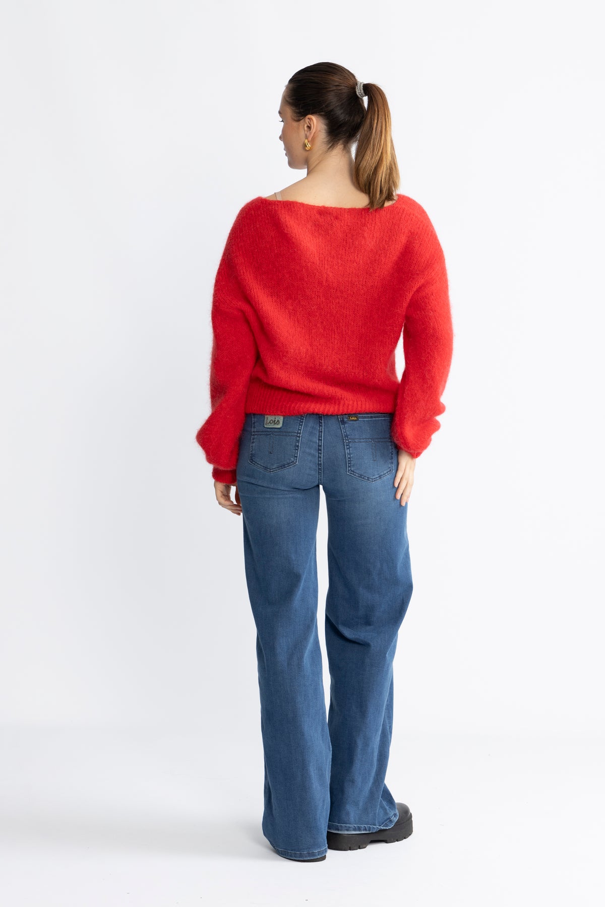 Milana Ls Alpaca Pullover - Lipstick Red