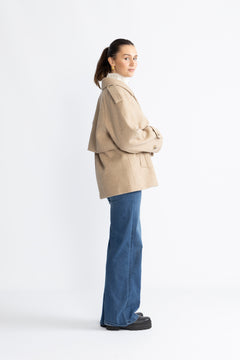 EsmundMD Twill Jacket - Beige Twill Melange