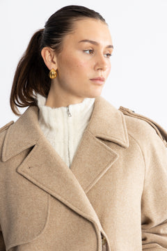 EsmundMD Twill Jacket - Beige Twill Melange