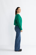 Milana Ls Mohair Knit - Jade Green