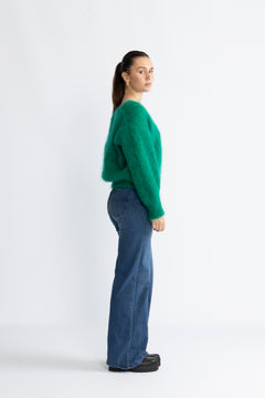 Milana Ls Mohair Knit - Jade Green