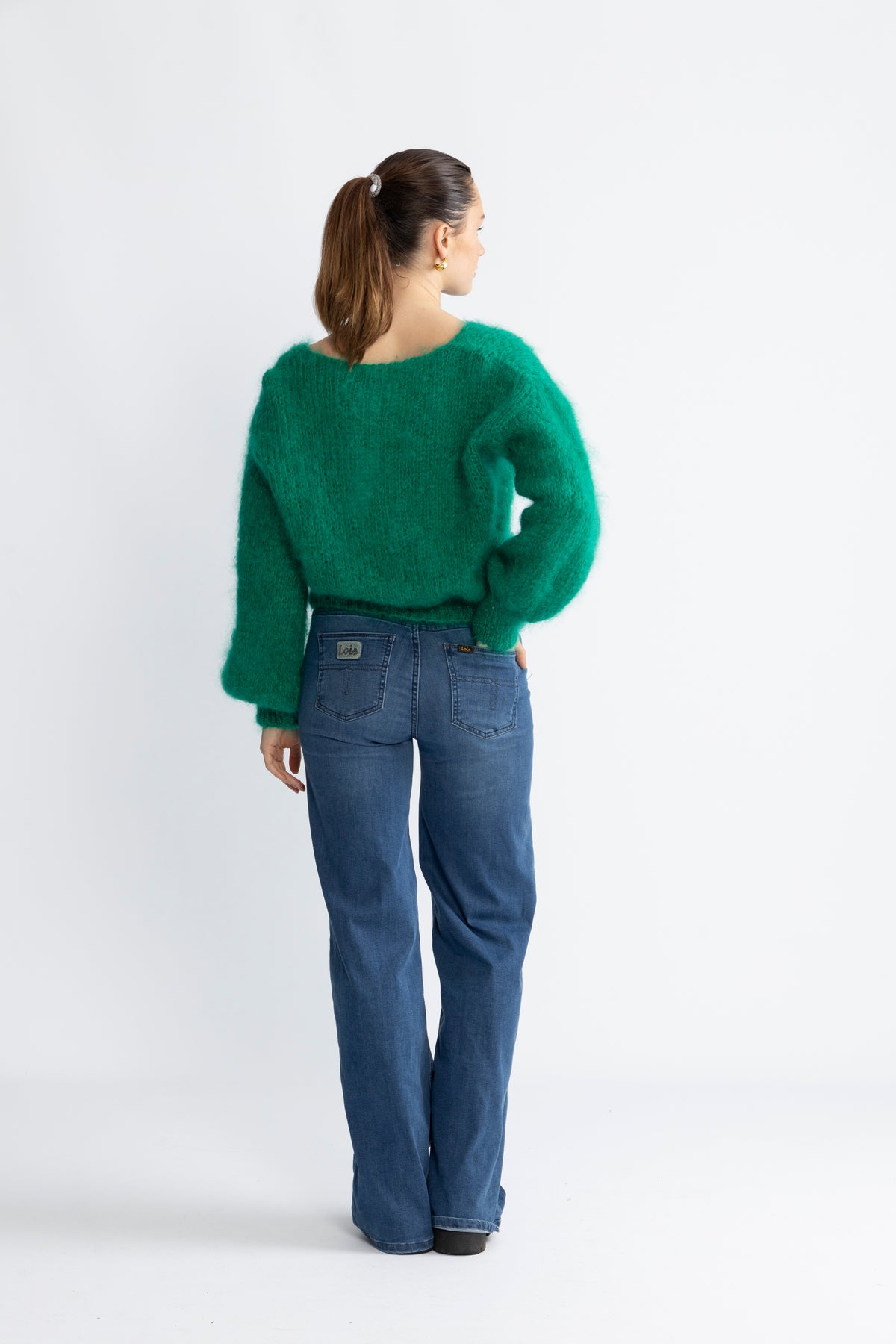 Milana Ls Mohair Knit - Jade Green