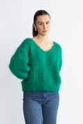 Milana Ls Mohair Knit - Jade Green