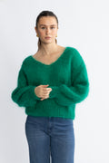 Milana Ls Mohair Knit - Jade Green