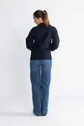 Y.A.S Yasfonny LS Knit Pullover - Navy Blazer