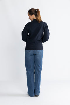 Yasfonny Ls Knit Pullover - Navy Blazer