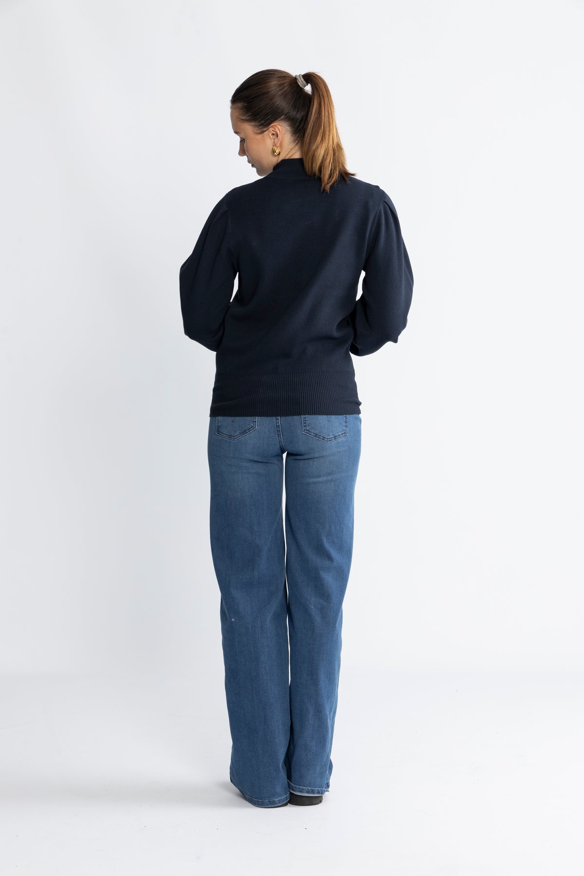 Y.A.S Yasfonny LS Knit Pullover - Navy Blazer