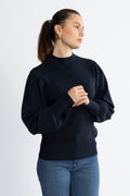 Y.A.S Yasfonny LS Knit Pullover - Navy Blazer
