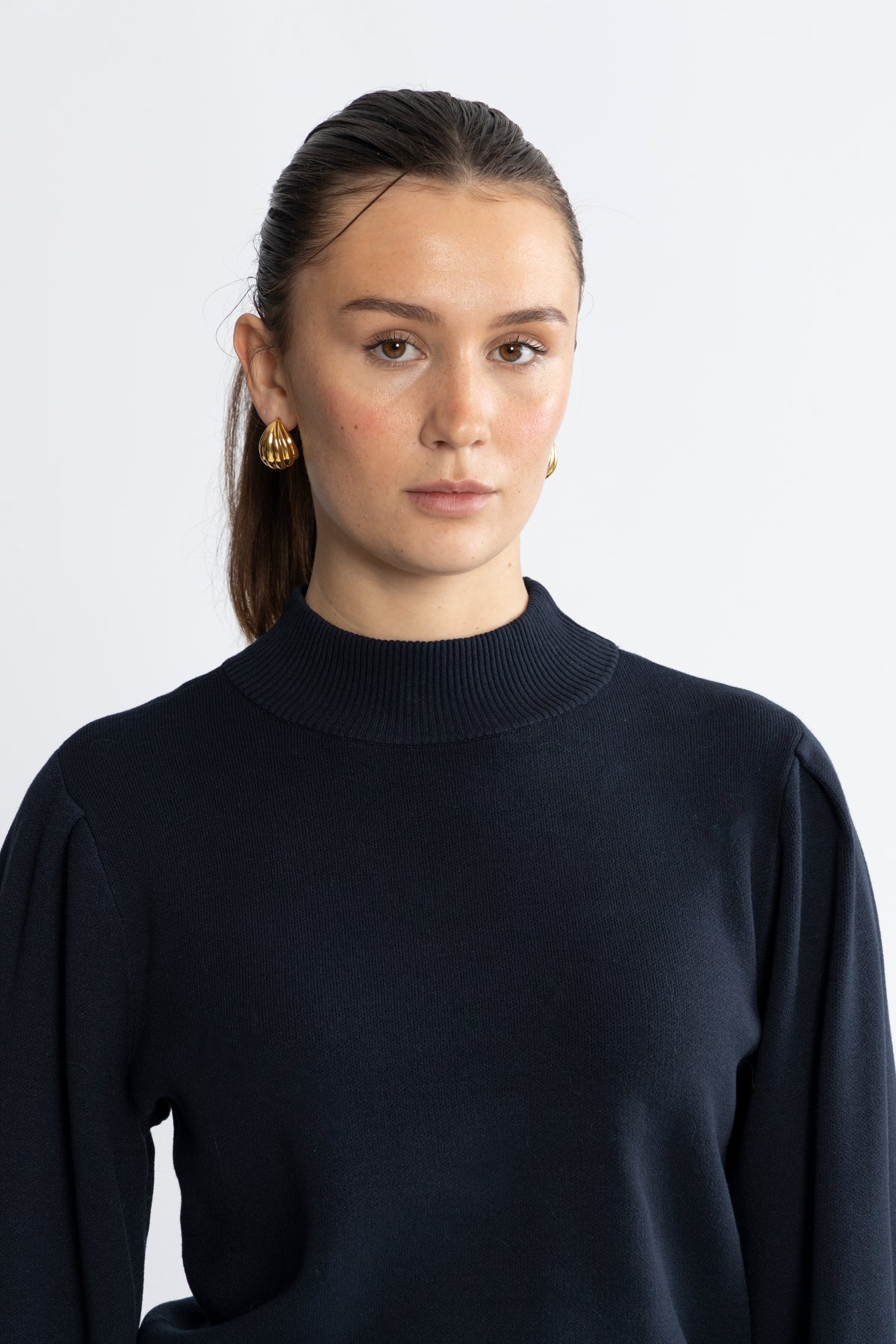 Y.A.S Yasfonny LS Knit Pullover - Navy Blazer