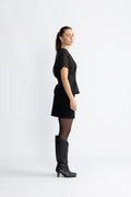 Iris Ss O-Neck Top - Black