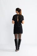 Iris Ss O-Neck Top - Black