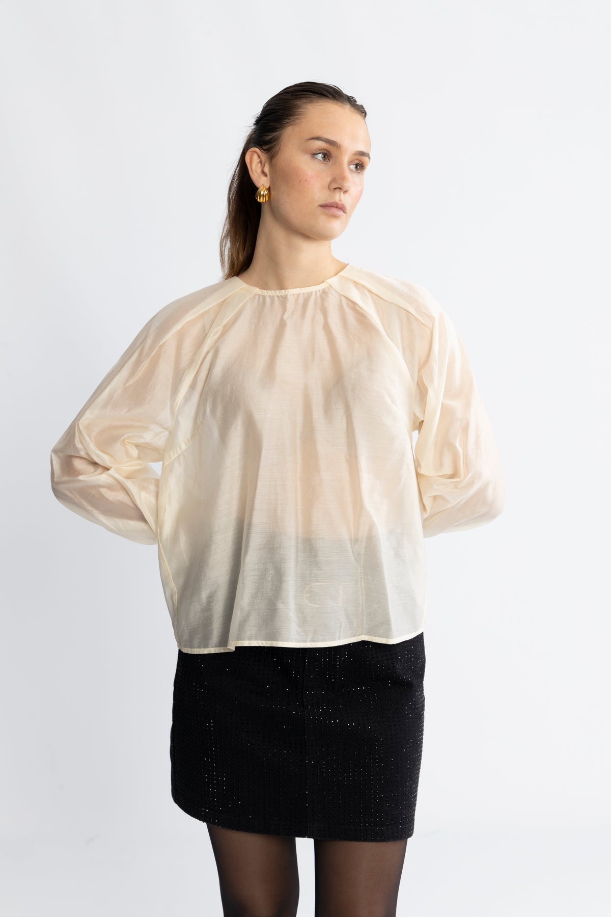 Iris Ls O-Neck Top - Angora