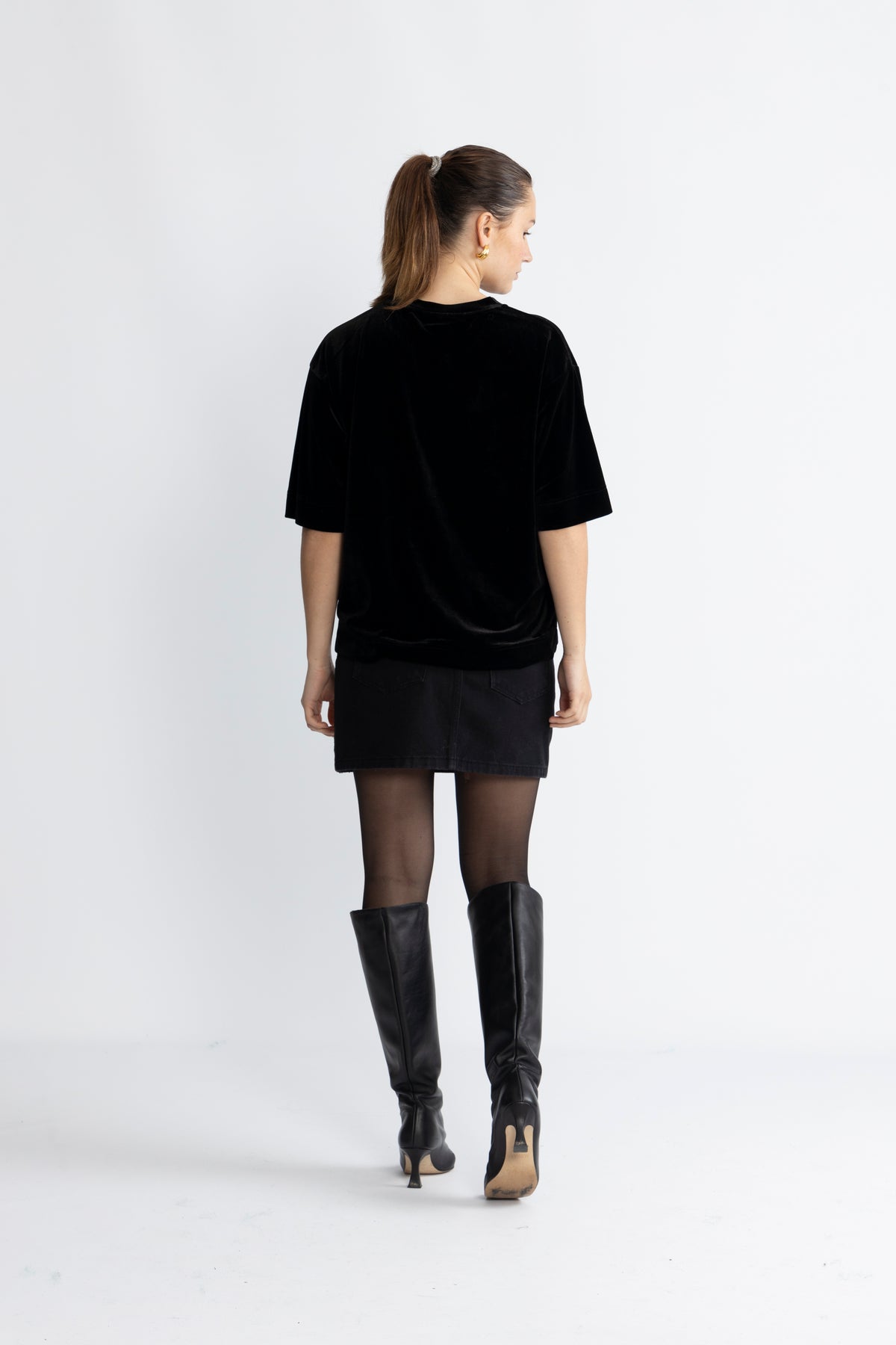 BrynnIW Pannie Oversized Tshirt - Black