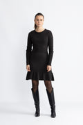 Oline Merino Dress - Dark Brown Melange