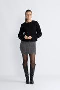 Darla Ls Knit Short Cardigan - Black