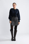 Y.A.S Yasfonny Ls Stickad Kofta - Navy Blazer
