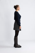 Y.A.S Yasfonny Ls Stickad Kofta - Navy Blazer