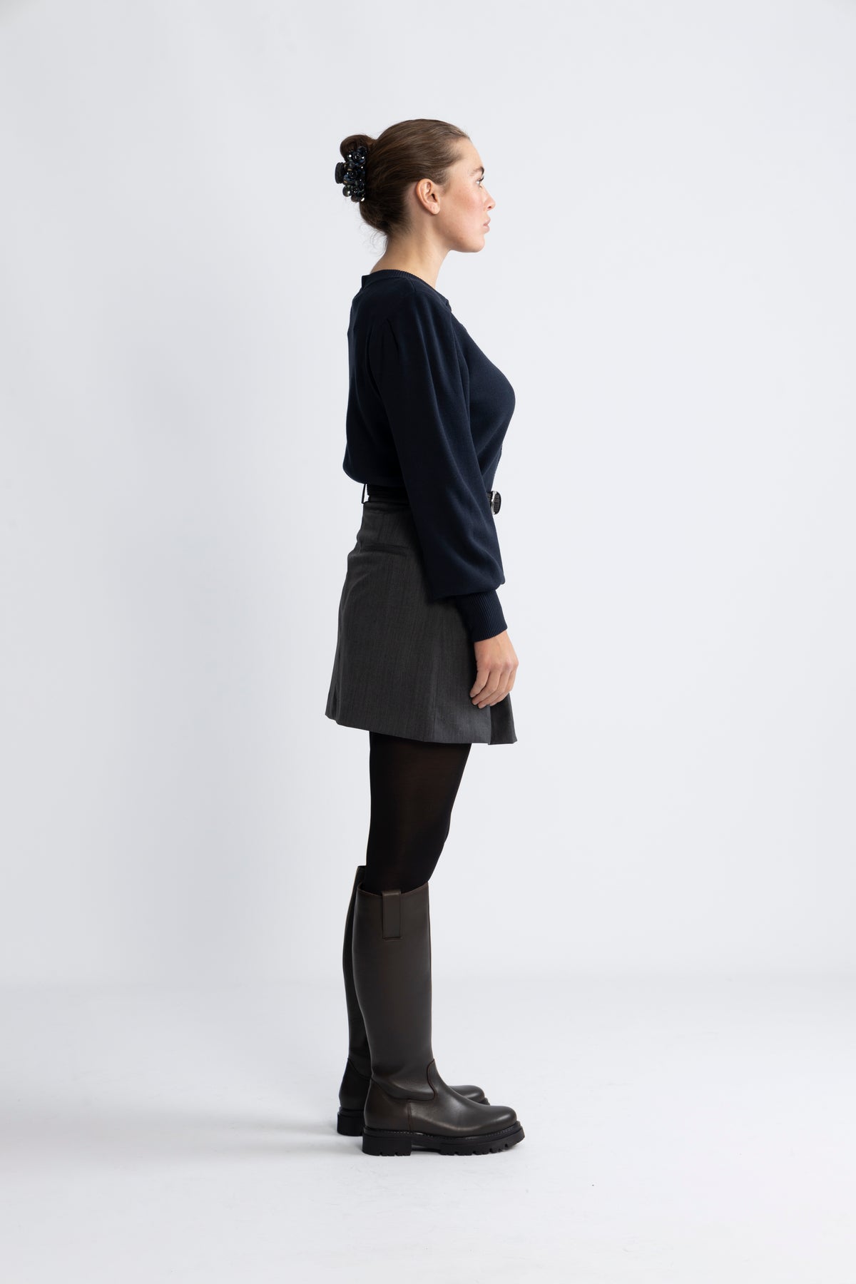 Y.A.S Yasfonny Ls Stickad Kofta - Navy Blazer