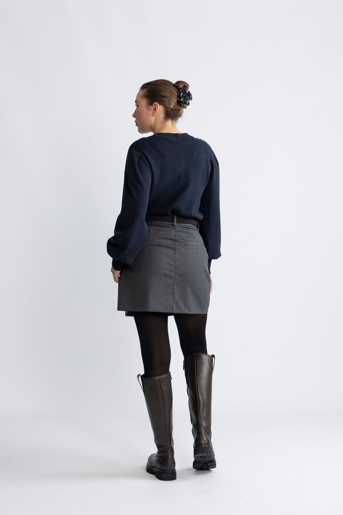 Y.A.S Yasfonny Ls Stickad Kofta - Navy Blazer