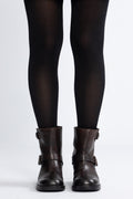 Bianco Biaharper Mid Calf Biker Boot - Chestnut