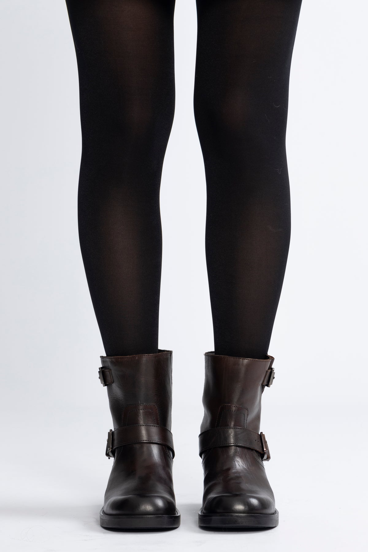 Bianco Biaharper Mid Calf Biker Boot - Chestnut