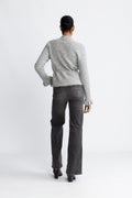 Yasthellis Ls Knit Cardigan S. - Ljusgrå melange