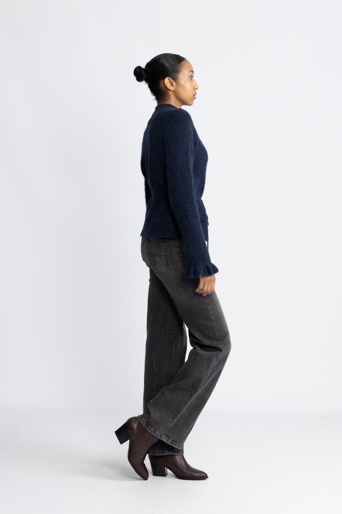Yasthellis Ls Knit Cardigan - Navy Blazer