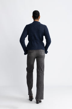 Yasthellis Ls Knit Cardigan - Navy Blazer