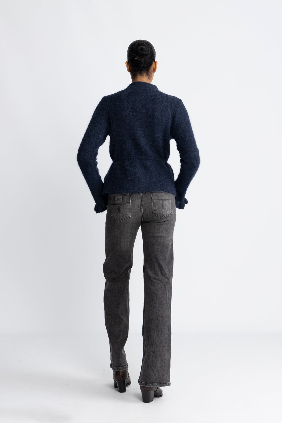 Yasthellis Ls Knit Cardigan - Navy Blazer