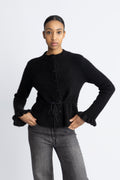 Yasthellis Ls Knit Cardigan S. - Svart