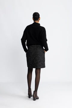 Wilma Mw Mini Skirt - Black Checks