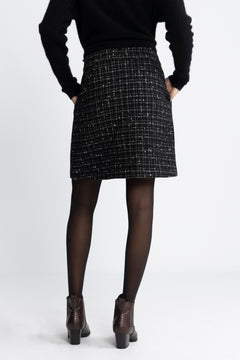 Wilma Mw Mini Skirt - Black Checks