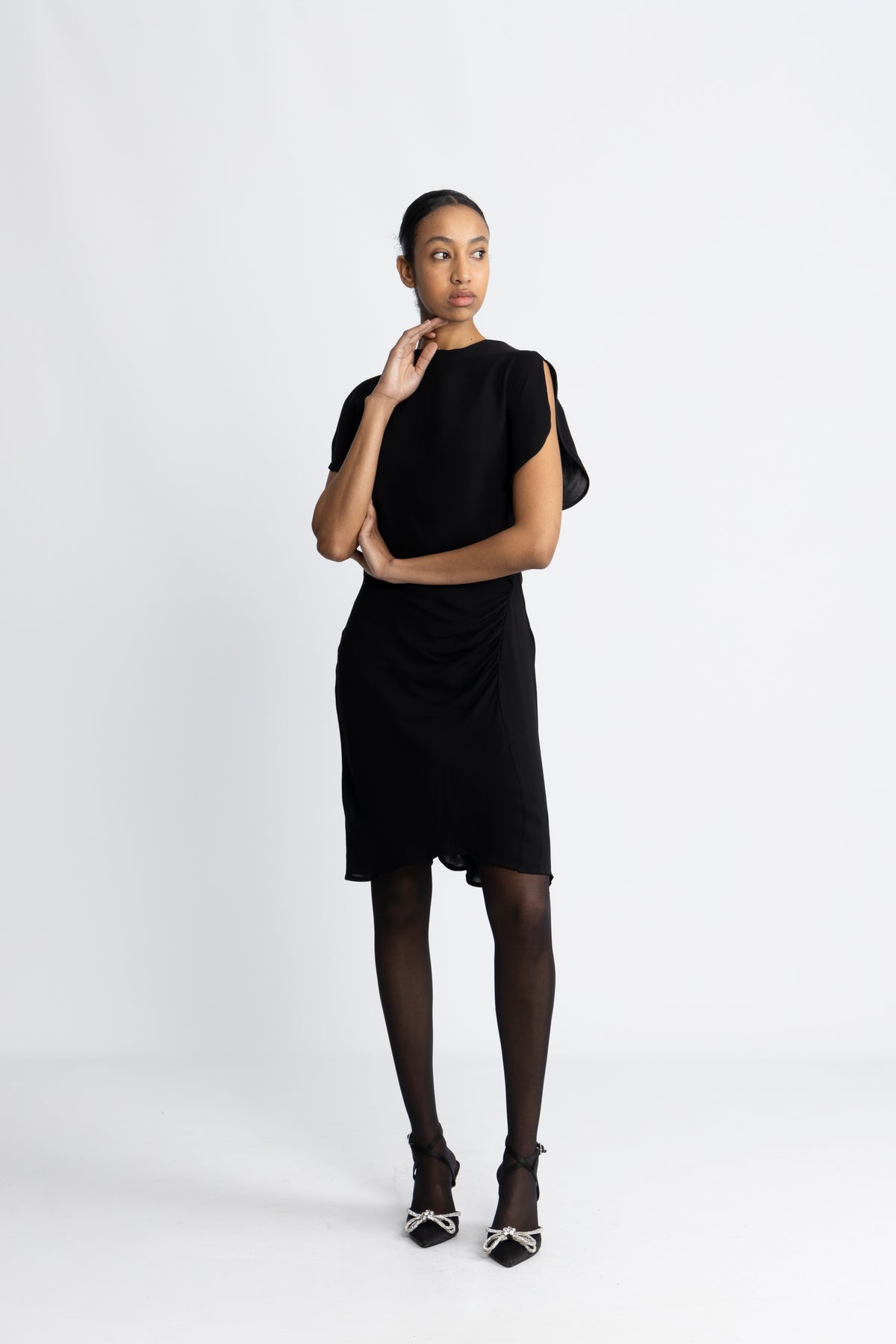 Edith Ss Short Dress - Svart