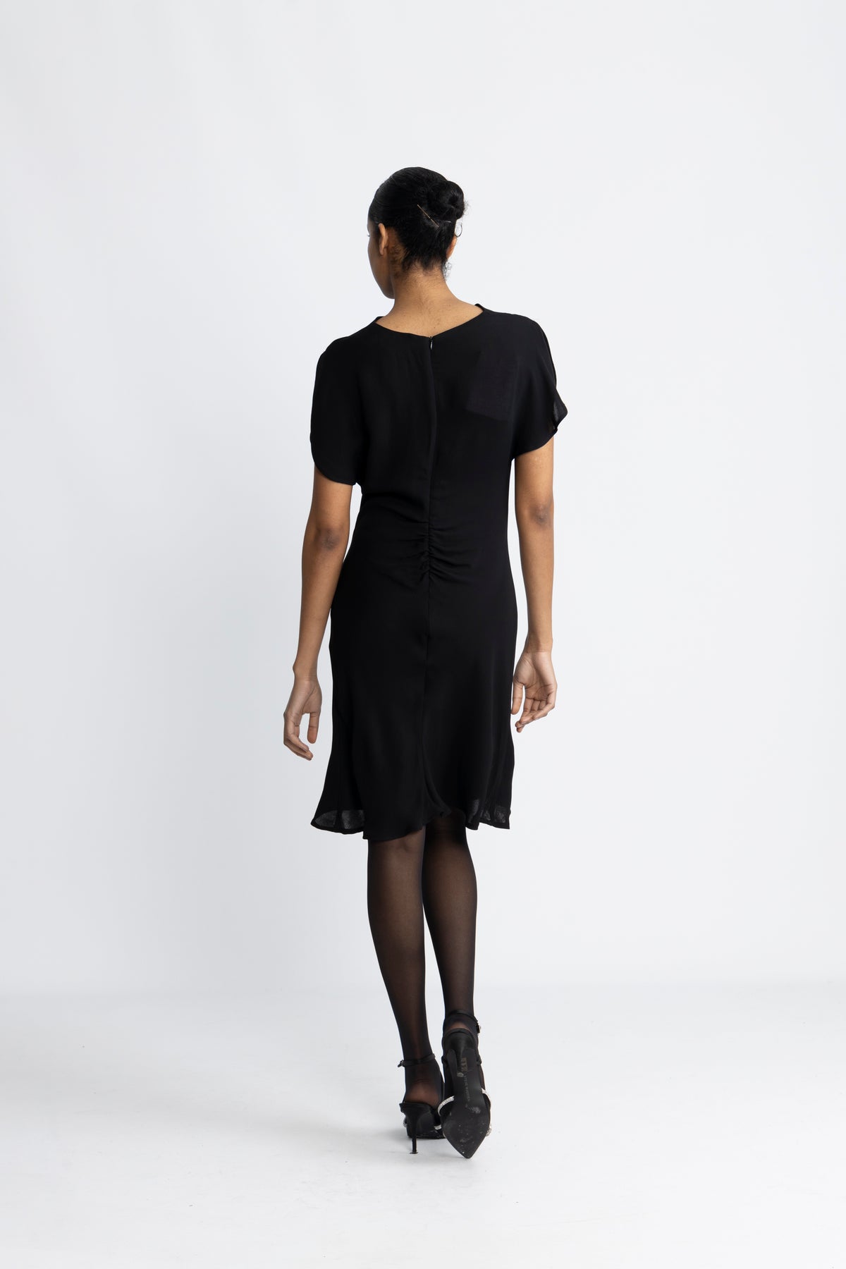 Edith Ss Short Dress - Svart