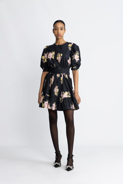 Poplin Mini Dress - Black Posey