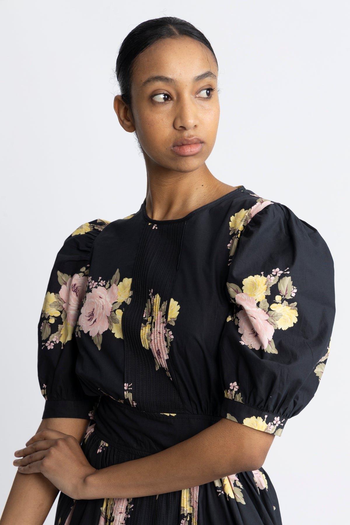Poplin Mini Dress - Black Posey