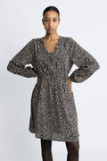 Moss Copenhagen Zeida Rhian Short Dress Aop - Black Flower