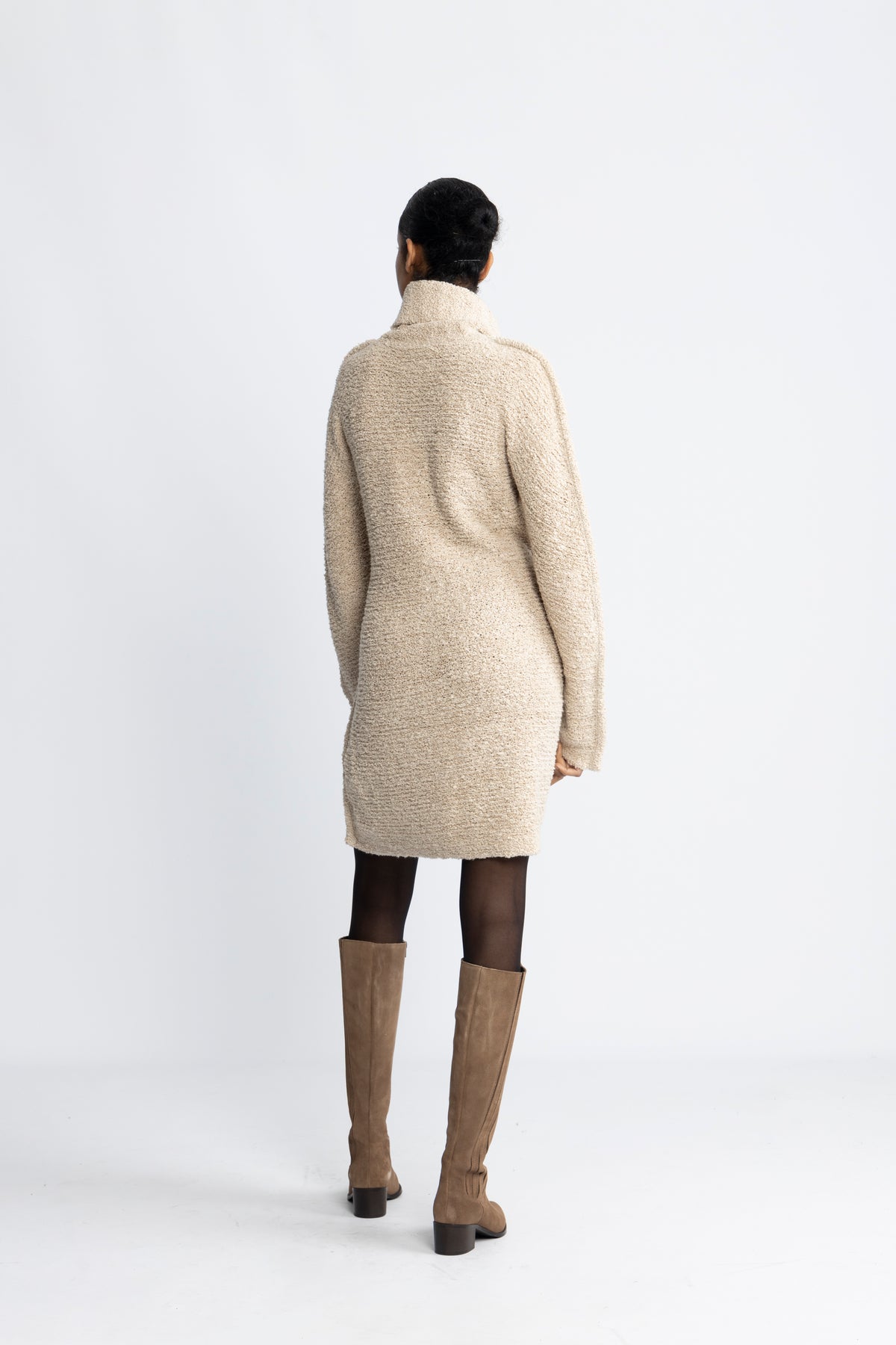 Echo Knit Dress - Ecru Mix