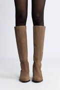 Biacarol Chelsea Knee High Boot Oily Suede - Sand