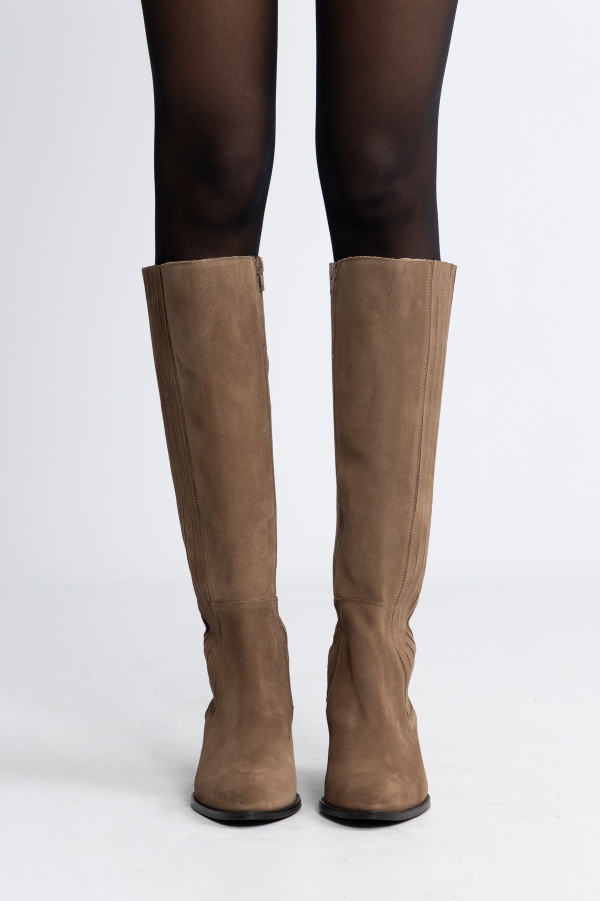 Biacarol Chelsea Knee High Boot Oily Suede - Sand