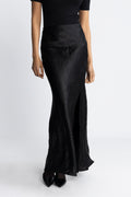 Elise HW Ankle Skirt - Svart