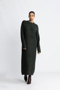 Gabella Ls Knit O-Neck Dress Camp - Scarab