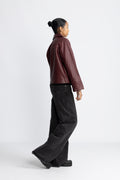 Bea Leather Jacket - Zinfandel