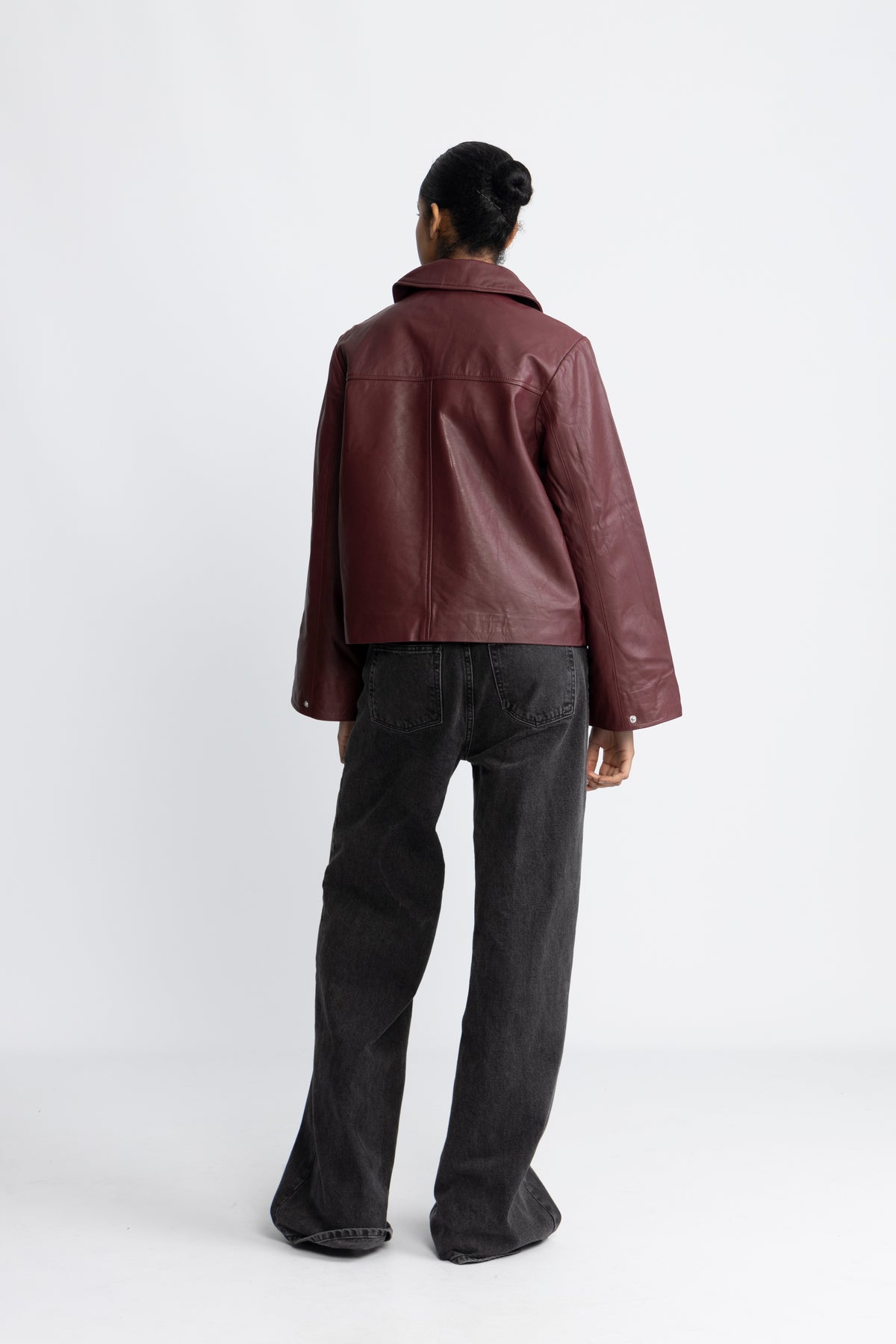 Bea Leather Jacket - Zinfandel