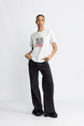 GANNI Basic Jersey Kittens Relaxed T-Shirt - Illusion Blue