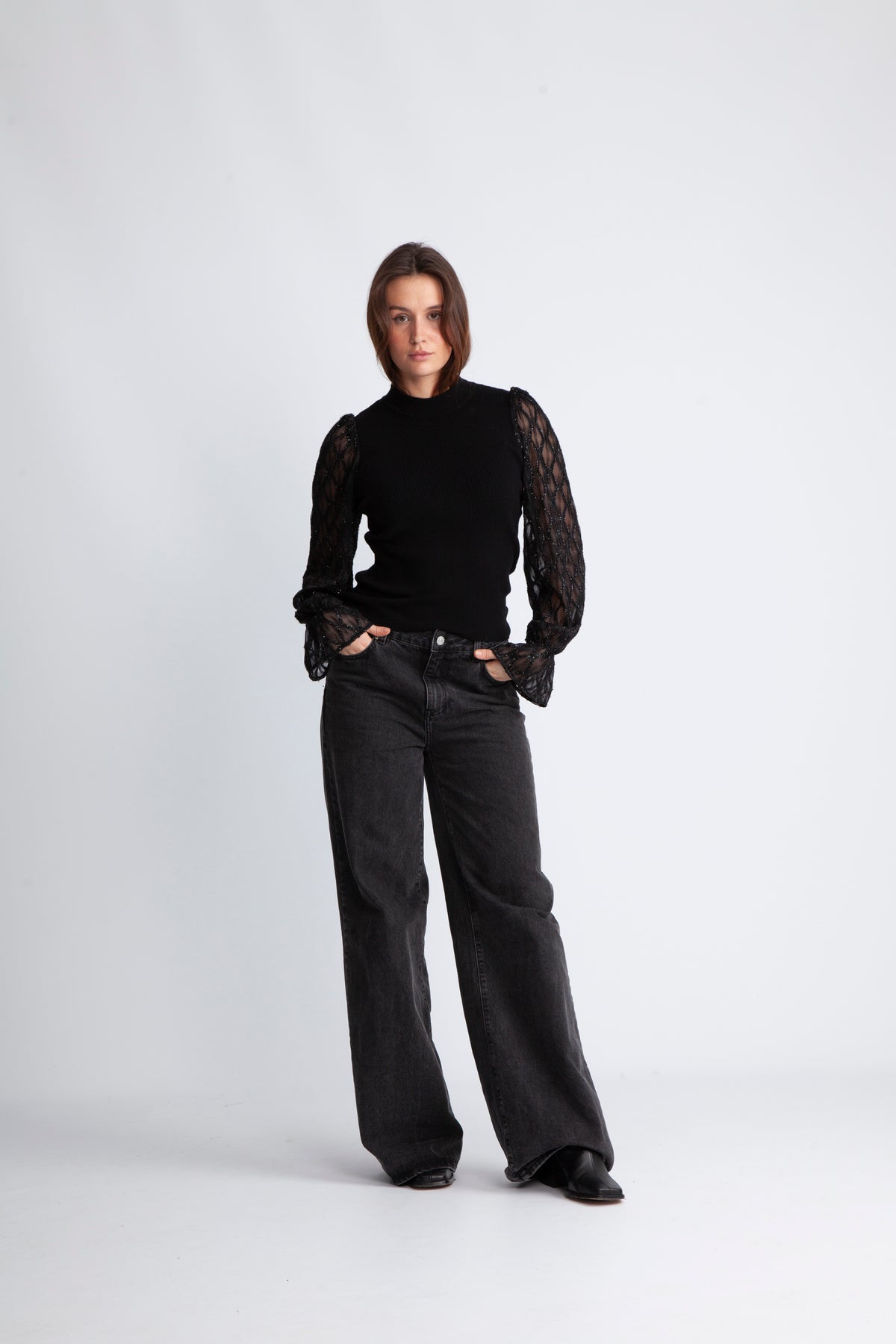 Yasdotera Ls Knit Pullover - Black