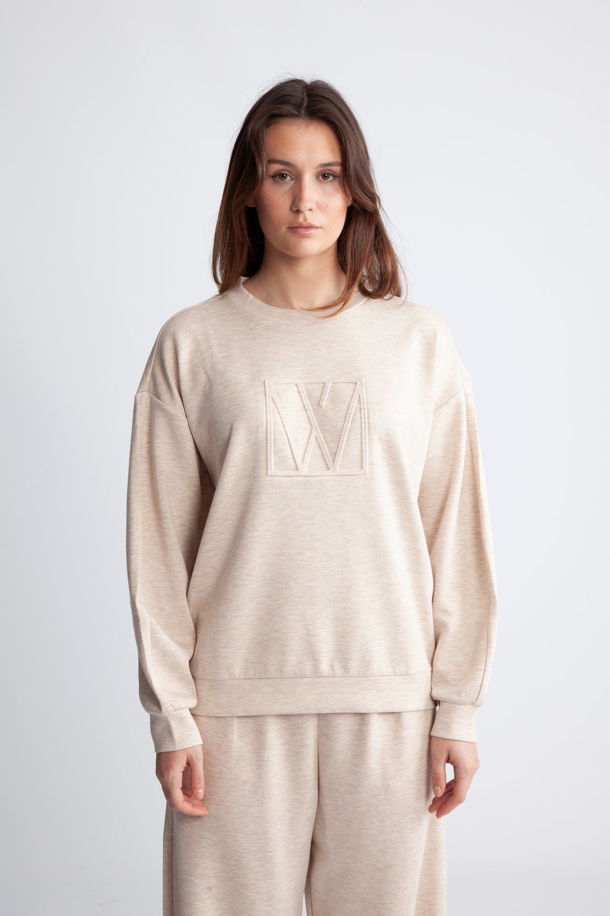 LaicentIW Vincent Mel Mono Sweat - Vanilla Melange