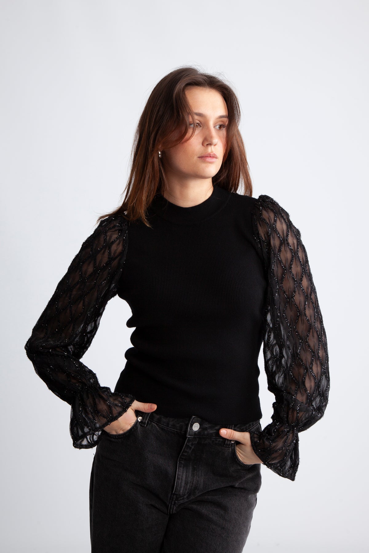 Yasdotera Ls Knit Pullover - Black